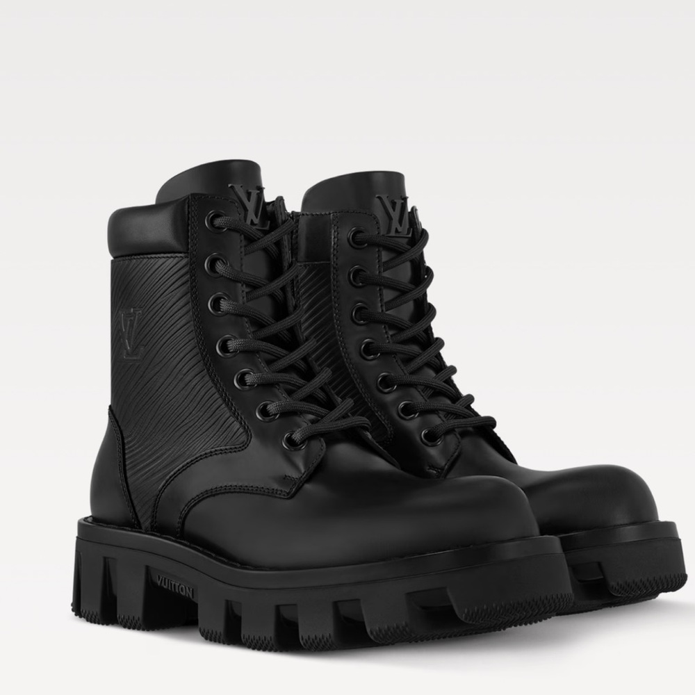 Louis Vuitton Black Checker Ranger Boot